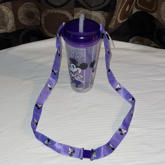 DISNEY PARKS EXCLUSIVE— DISNEY 100 YEARS Tumbler w strap COLLECTOR’s ITEM - Picture 2 of 5